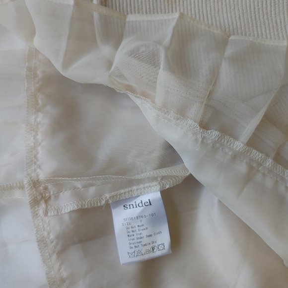 SNIDEL Size F Women's Sleeveless Lined Mini Dress Kawaii Cute Solid Ivory - Picture 6 of 6